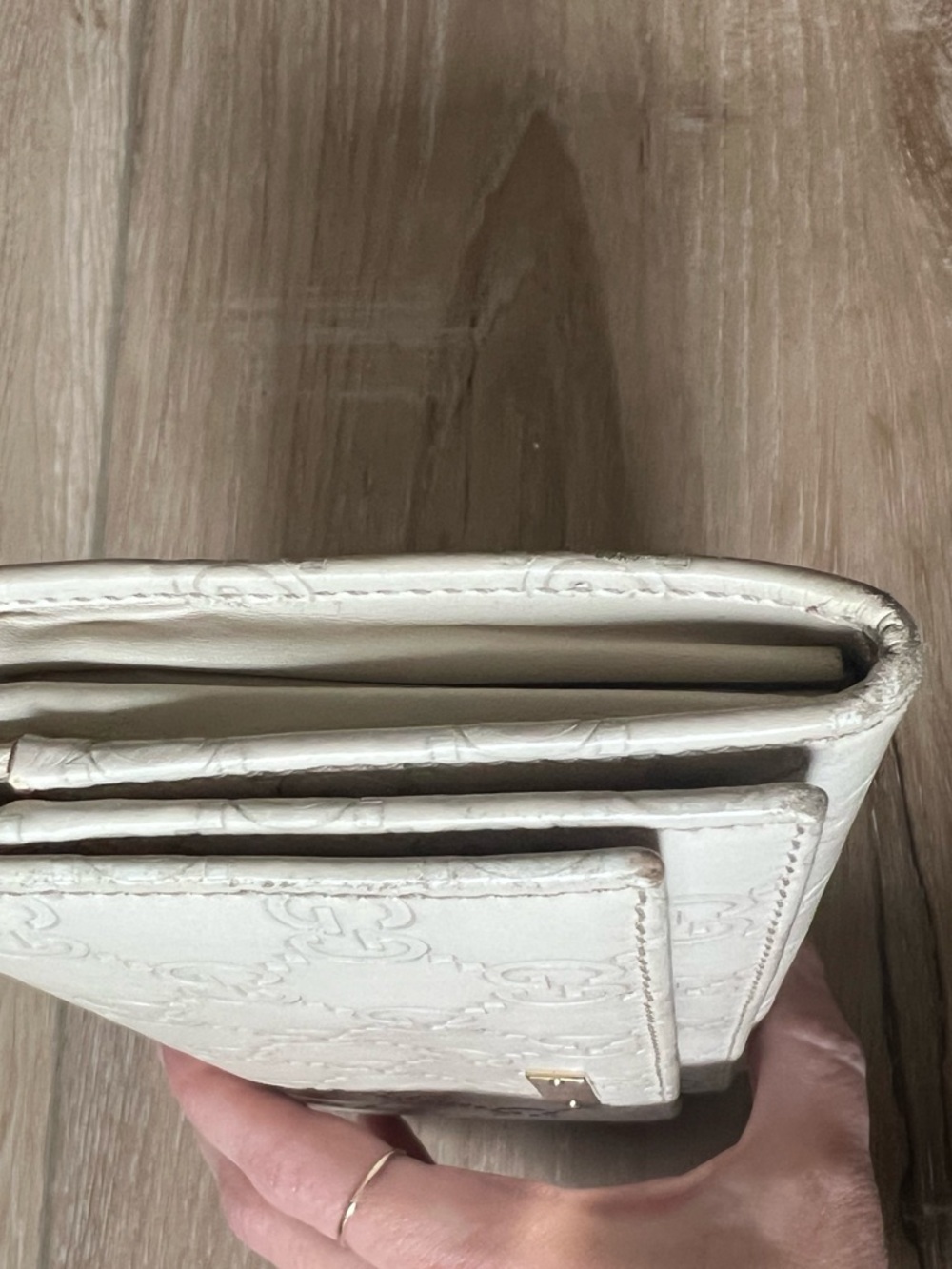 GUCCI Monogram GG Double Flap Snap leather Wallet with unbranded chain - Picture 16 of 16